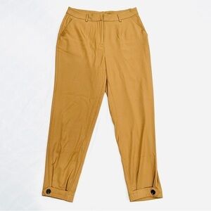 NWT Aware Vero Moda Yellow Ochre/Marigold Button Cuff Pant Mabel NW Ankle Pants